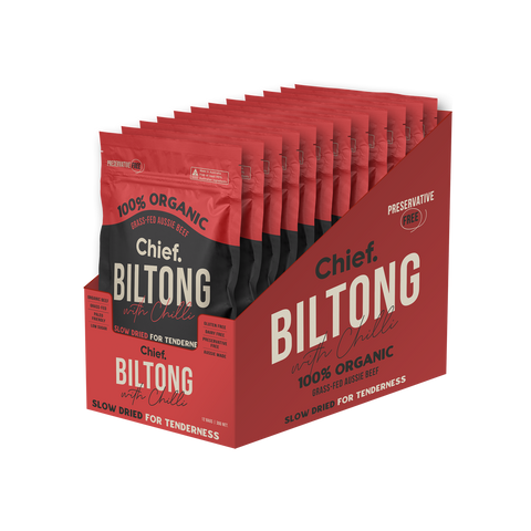 Beef & Chilli Biltong (12 x 30g bags)